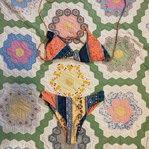 Multi colored bandana bikini